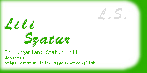 lili szatur business card